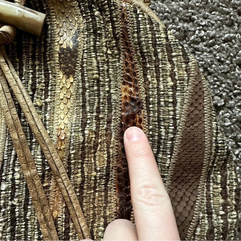 Vintage Snakeskin Crossbody Bag